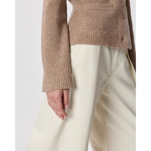 Quince Mongolian Cashmere Structured Cardigan Sweater in Oatmeal Size XS - Picture 15 of 16